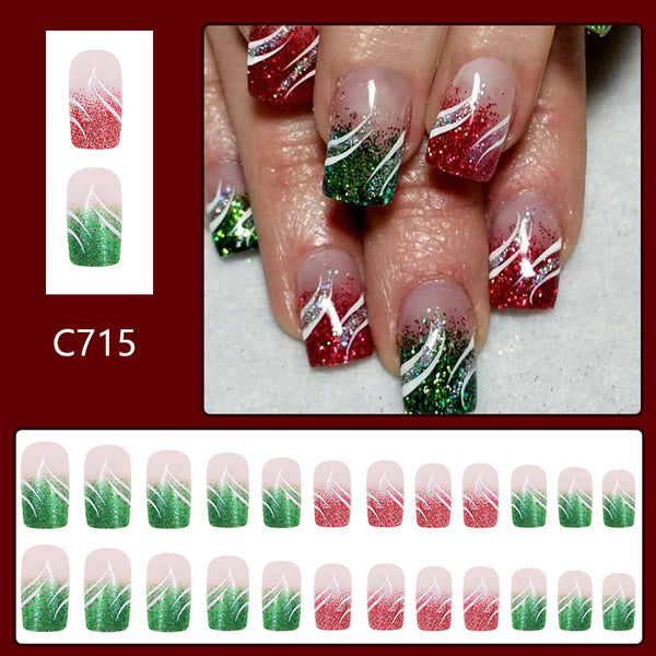 Red and green glitter