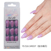 32 Pcs Aurora fine flash short almond manicure