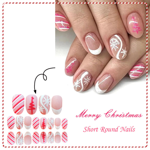 24pcs/Set Press On Nails JB975