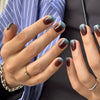 Smudge glossy manicure