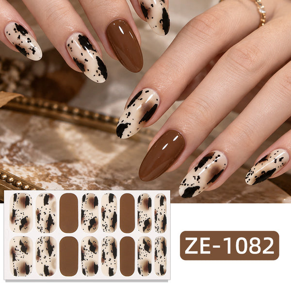 Leopard nail polish film nail sticker
