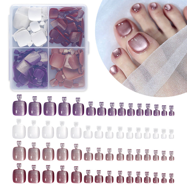 120 pcs Mixed Cat's Eye Toenail Tablets Pedicure