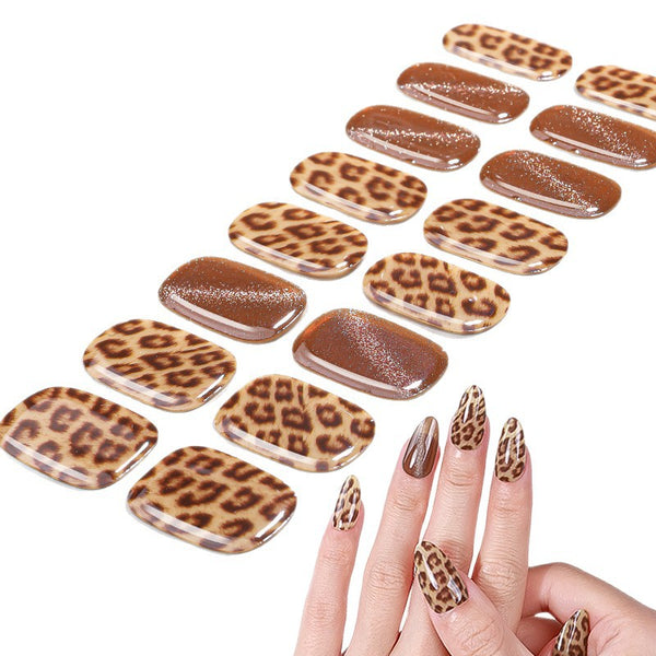 Semicured UV gel nail sticker