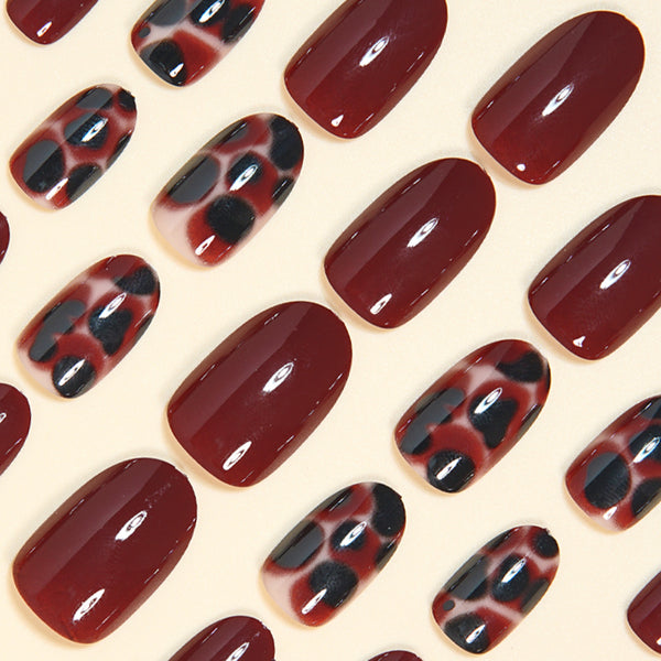 Amber smudged false finger brown turtle back pattern