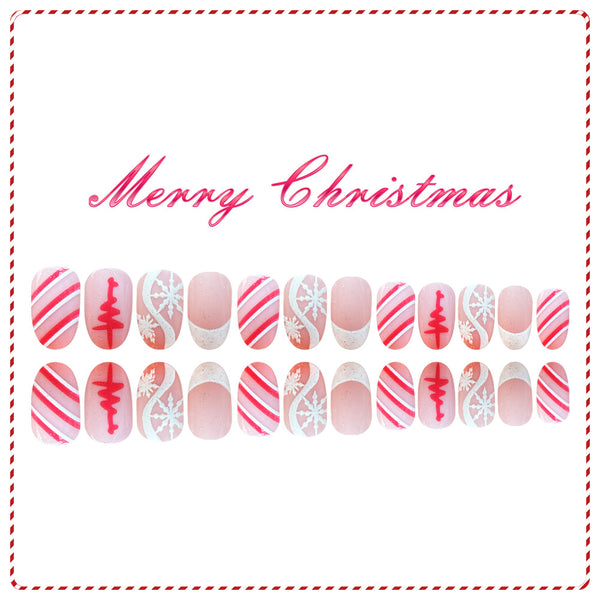 24pcs/Set Press On Nails JB975