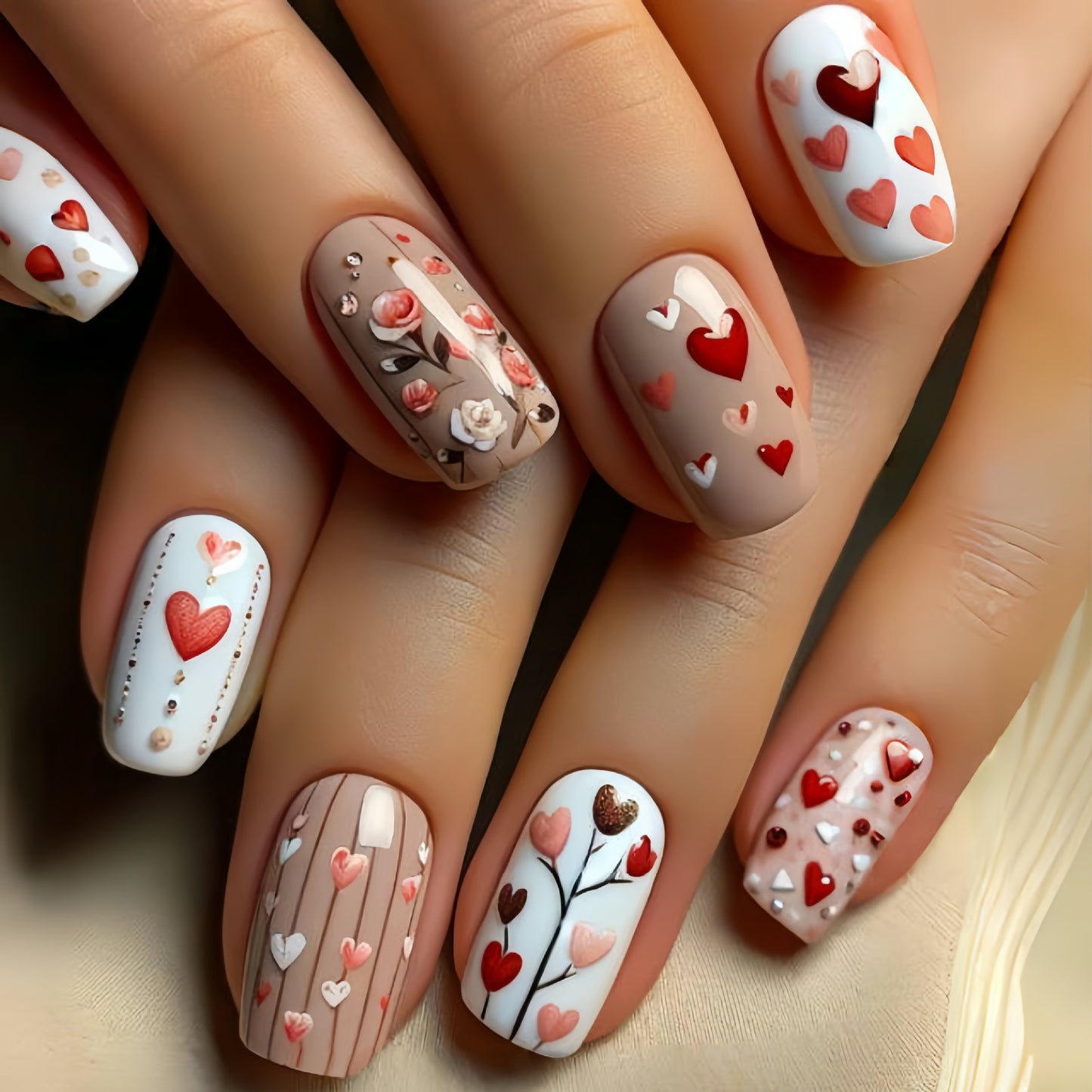 24pcs/Set Press On Nails