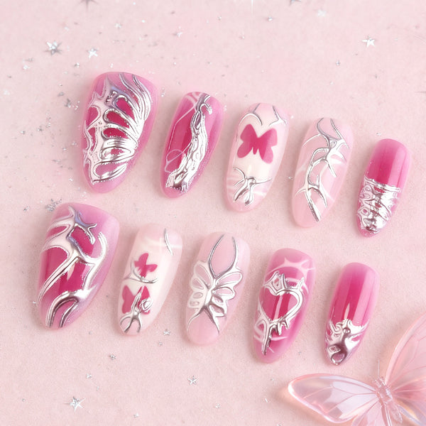 Embossed Butterfly Flowers 30 Pieces