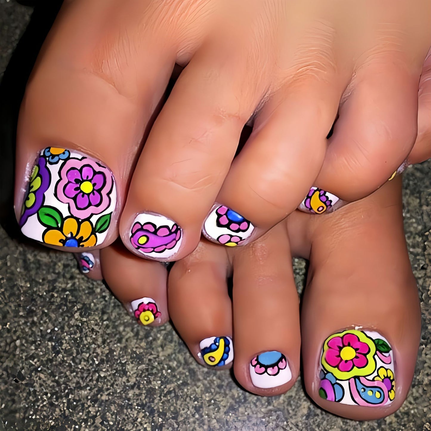 Pedicure fake nail Y1002