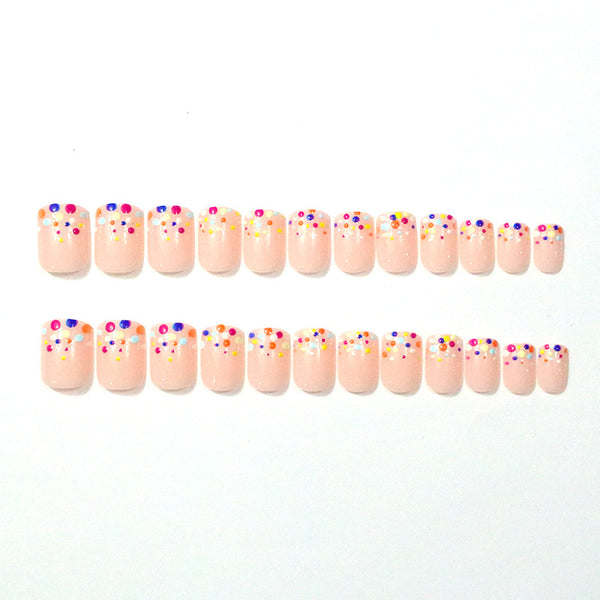 Macaron colored polka dots