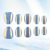 Gray and Blue Symphony Cat's Eye Aurora 32 pieces