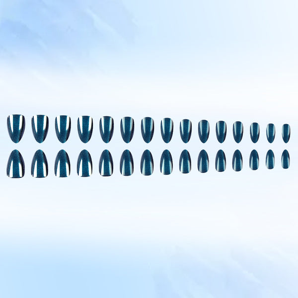 30 pieces of blue cat's eye