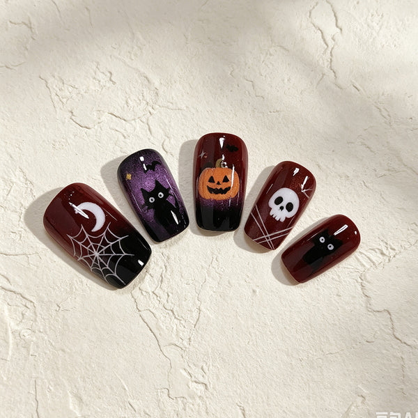 Dark Halloween Press on Nails