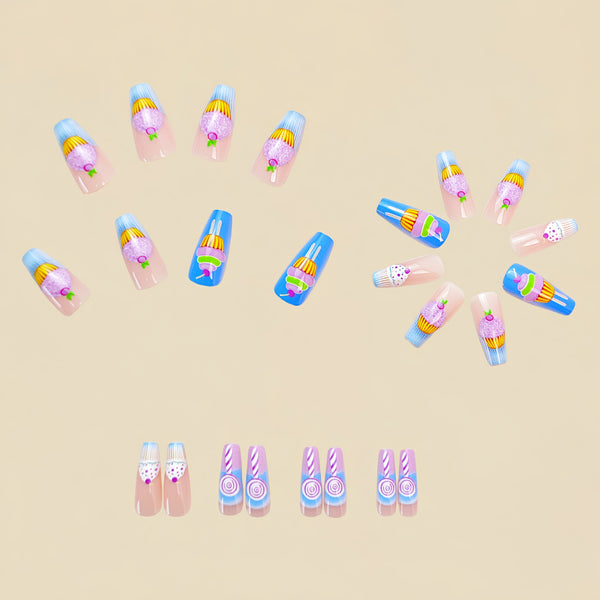 24pcs/Set Press On Nails