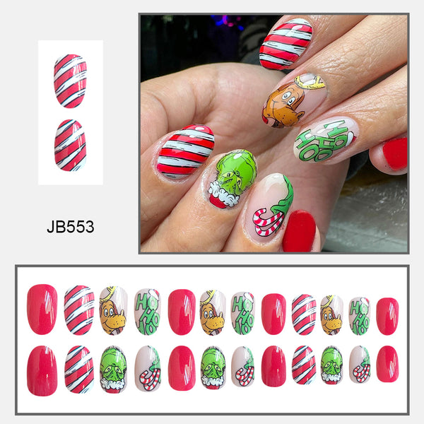 24pcs/Set Press On Nails JB553