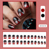 Luminous skull red blood drops ombre