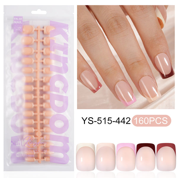 Five-color square patch manicure 150 pieces