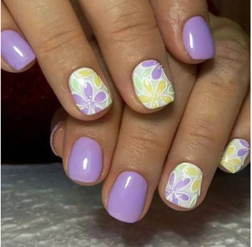 Plaid floral violet frais