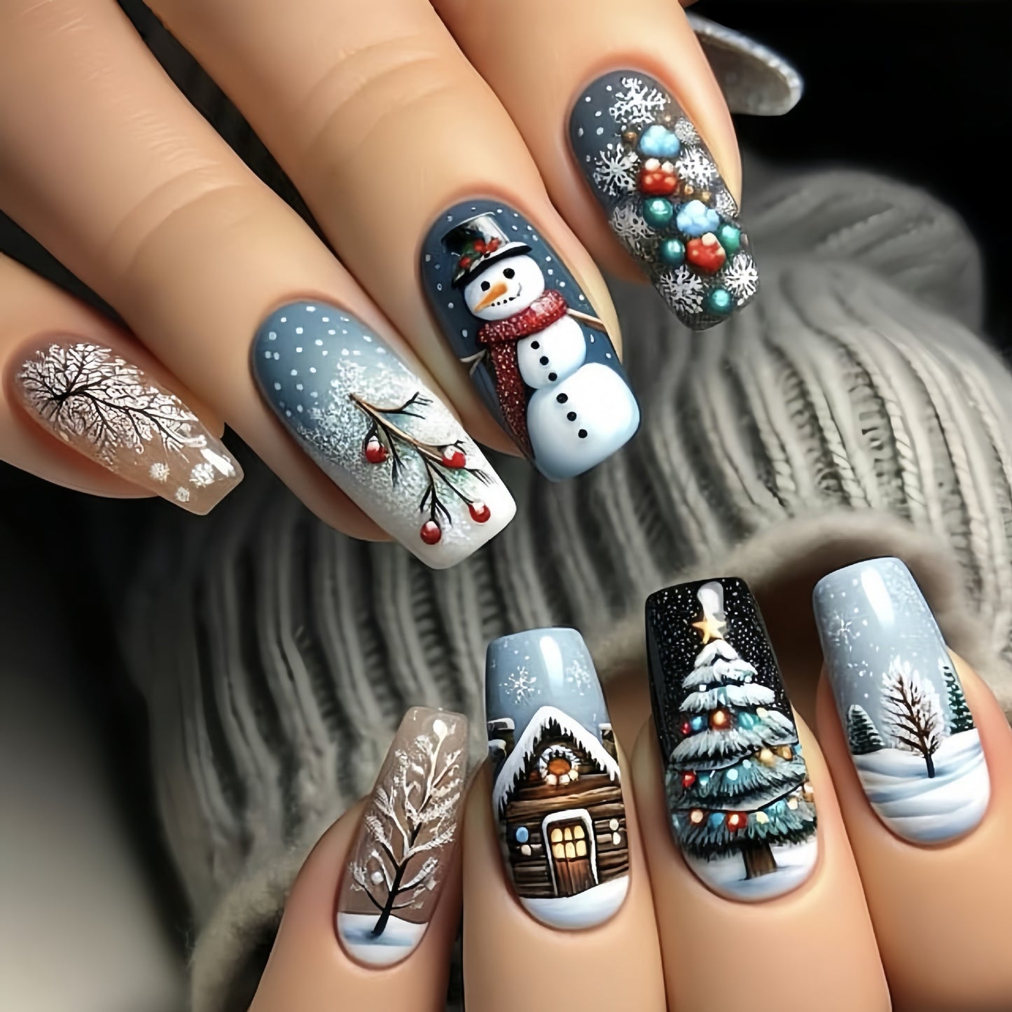 24pcs/Set Press On Nails