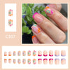 12 Sizes-24 Pcs Press On Nails C307