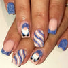 Santa blue glitter