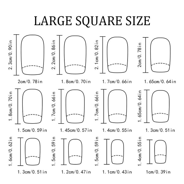 12 sizes/24 pcs press on nail