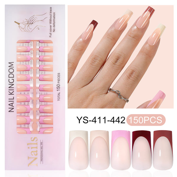 Five-color square patch manicure 150 pieces