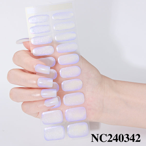 Semicured UV gel nail sticker