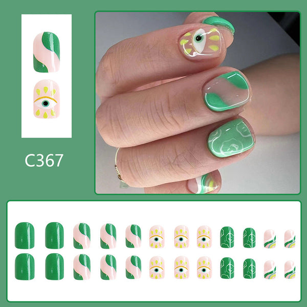 12 Sizes-24 Pcs Press On Nails C367
