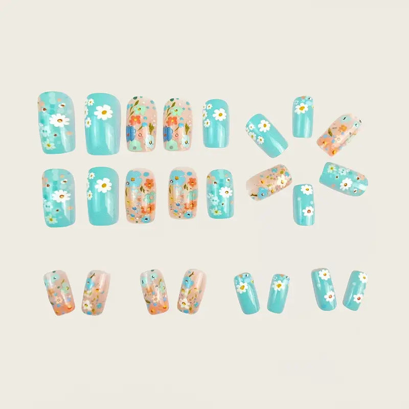24 pieces Blue flowers