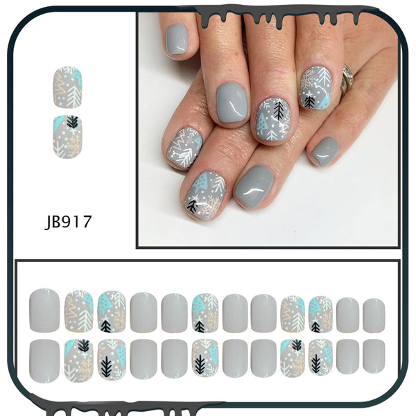 24pcs/Set Press On Nails JB917