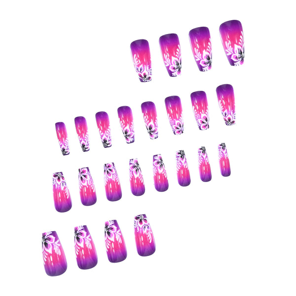 Purple flowers ombre