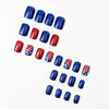Square blue and red glitter