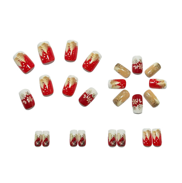12 Sizes-24 Pcs Press On Nails Y365