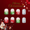 Red green silver glitter white snowflake
