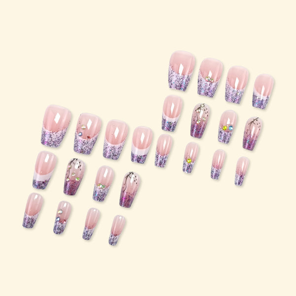 12 Sizes-24 Pcs Press On Nails DZ650-B7