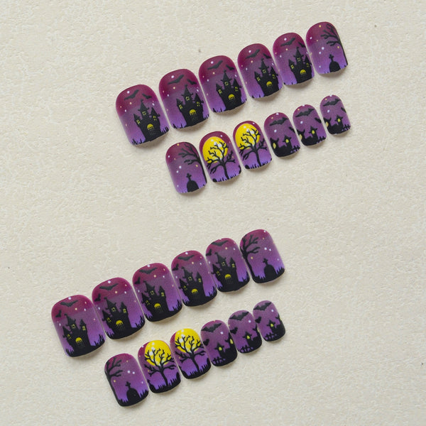 Dark style elf castle nails