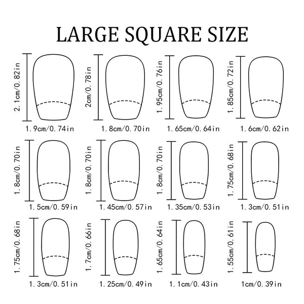 12 sizes/24 pcs press on nail