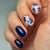 Autocollants d'ongles en porcelaine bleue et blanche