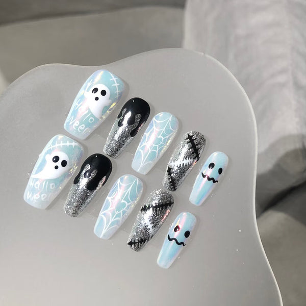 30 Pcs Halloween Press On Nail 1-2