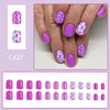 12 Sizes-24 Pcs Press On Nails C427