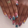 Flowers Gold Sparkling Diamond Stripes