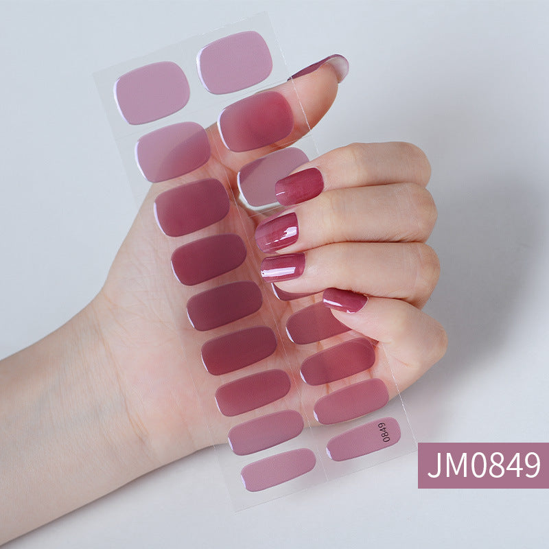 Semicured UV gel nail sticker kit