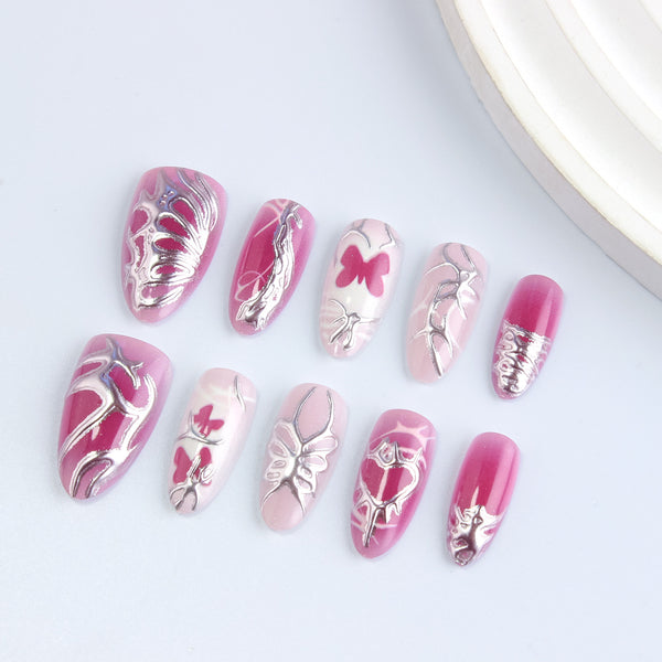 Embossed Butterfly Flowers 30 Pieces