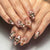30 3D gilt engraved leopard print coarse pink cat eyes