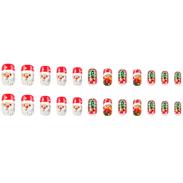 Santa Claus Gingerbread Man press on nail