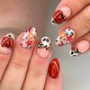 Autumn floral pumpkin ghost red orange flower