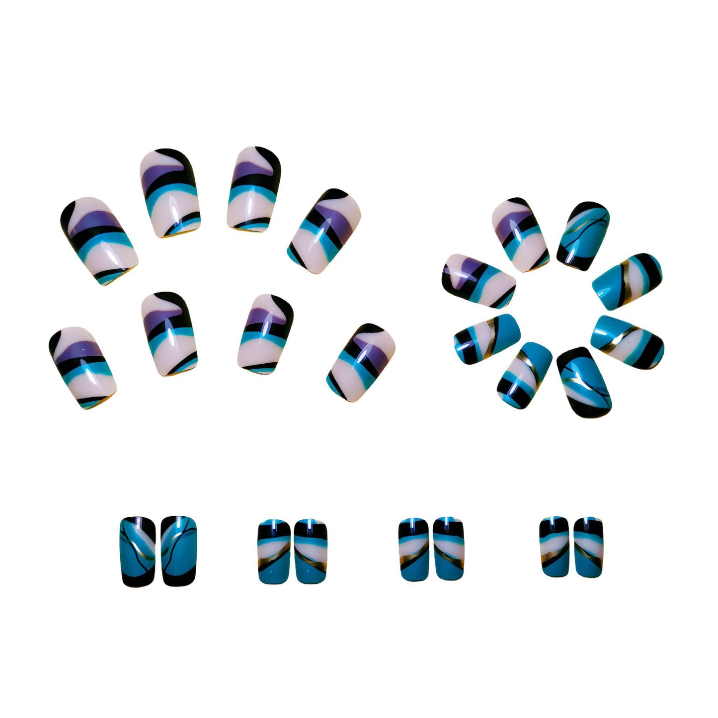 24pcs/Set Press On Nails Y274