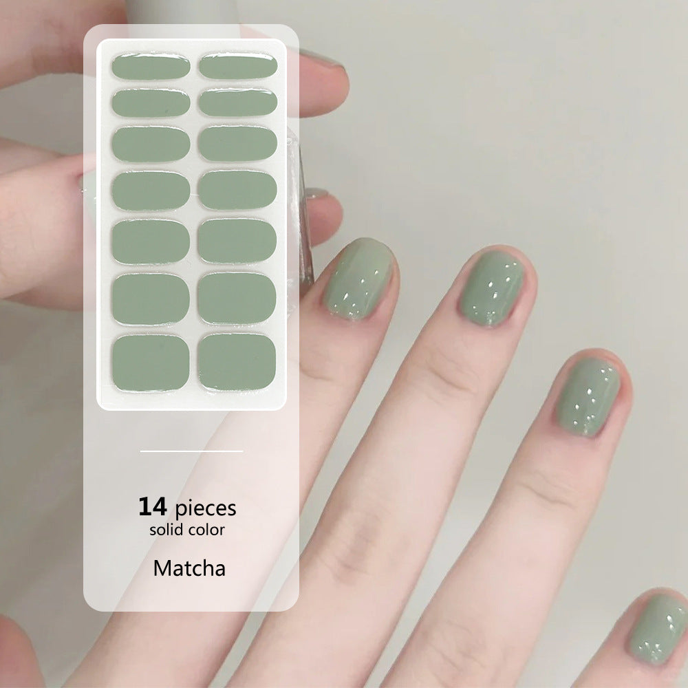 Nail wraps Matcha