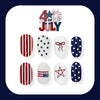 Independence Day manicure flag