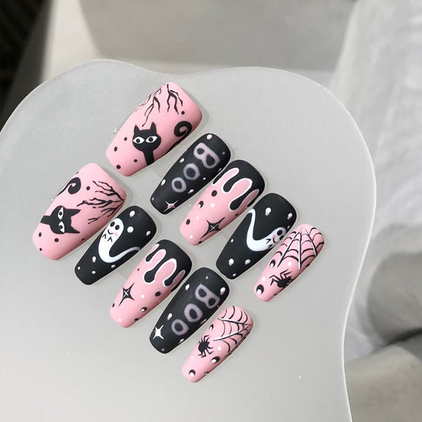 30 Pcs Halloween Press On Nail 1-2